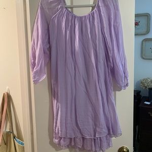 Sofia Lilac Off-the-Shoulder Dress